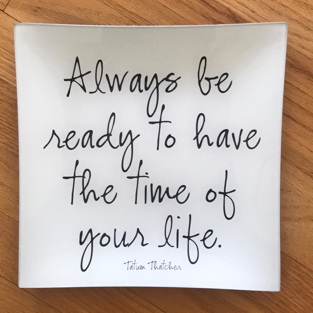 Decorative plate with quote